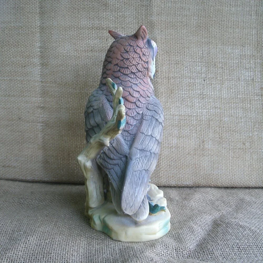 Vintage Large Homco Brown Owl Porcelain Figurine - Picture 7 of 16